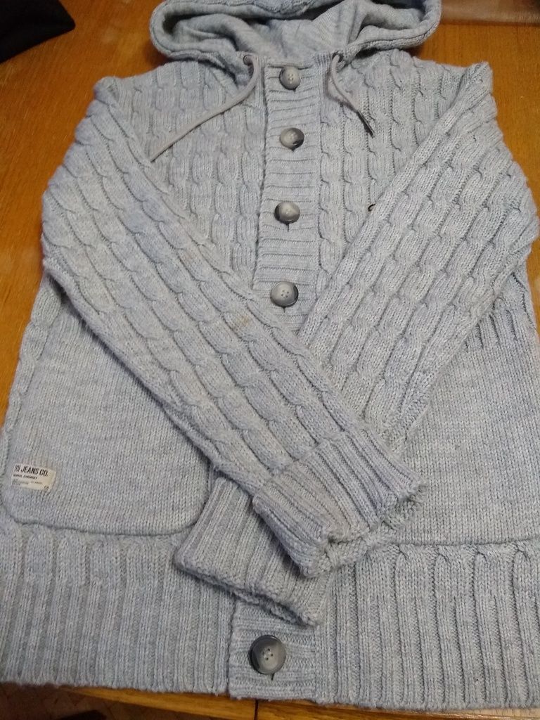 Pulower męski S syg.VOI jeansCo z kapturm welna