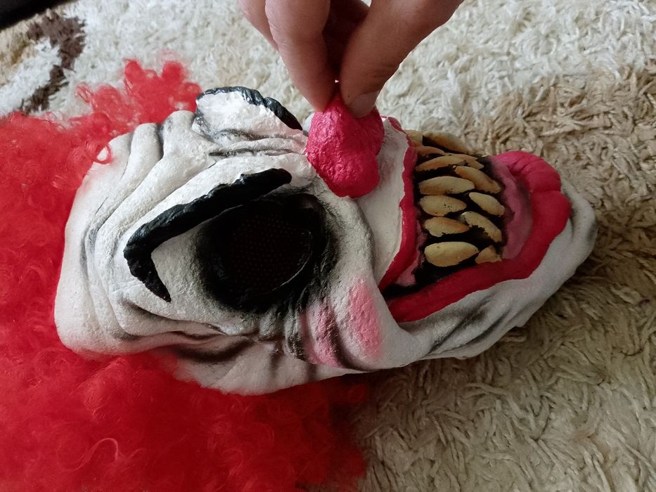 Маска ужасный  клоун джокер с париком