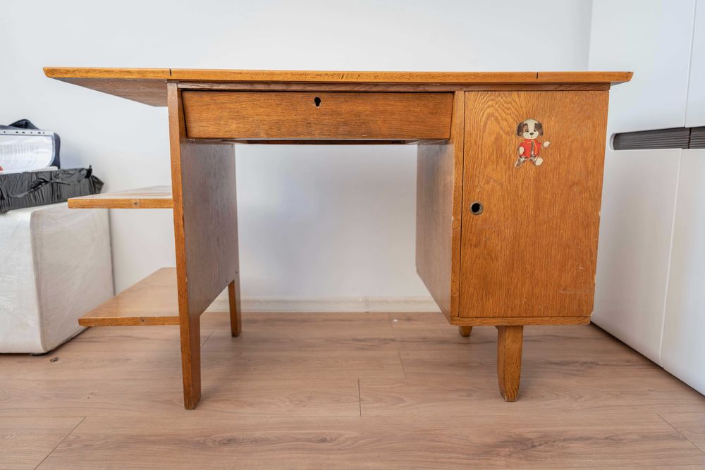 biurko prl vintage patyczak