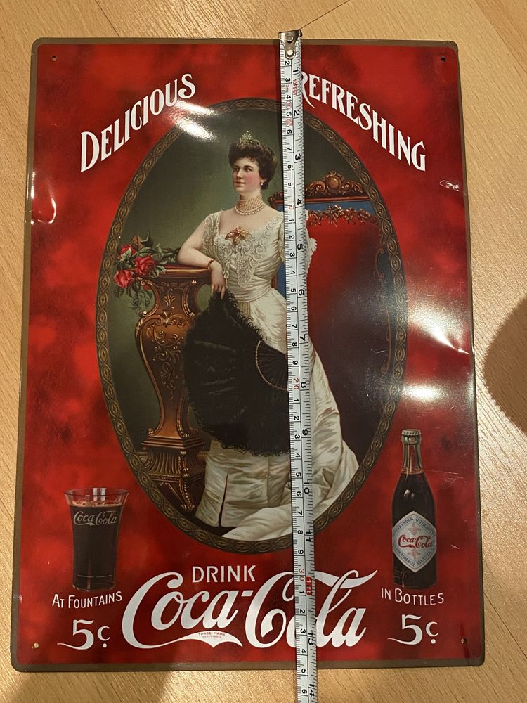 Anuncio Reclame Coca Cola em metal