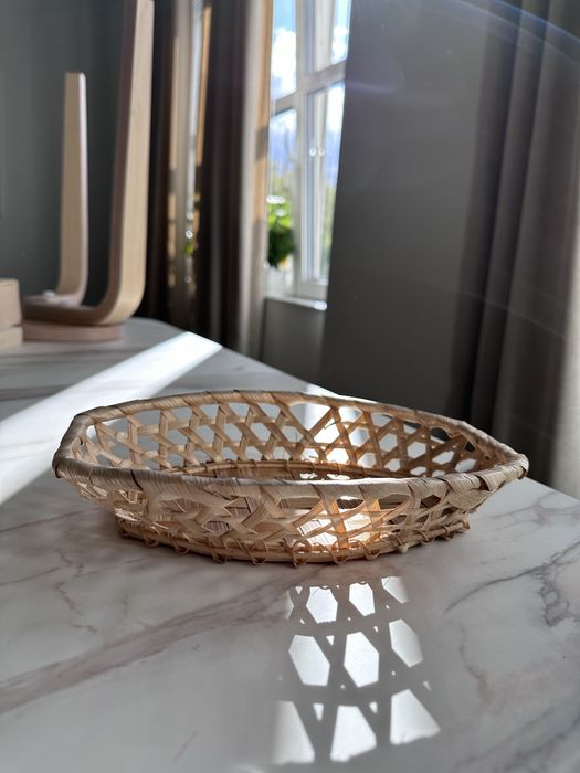 Koszyk bambusowy / pleciony boho / naturalny handmade