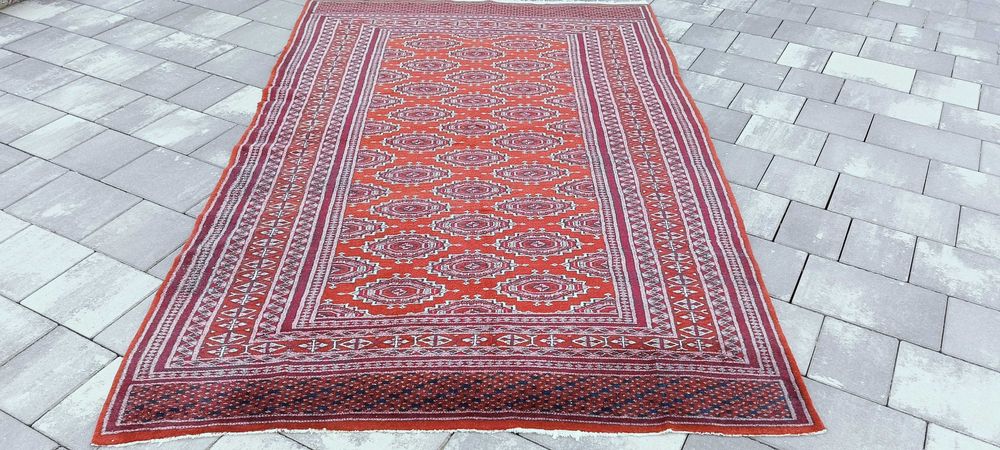 Buchara ręcznie tkany dywan wełniany 194 x 123 cm wełna 100%