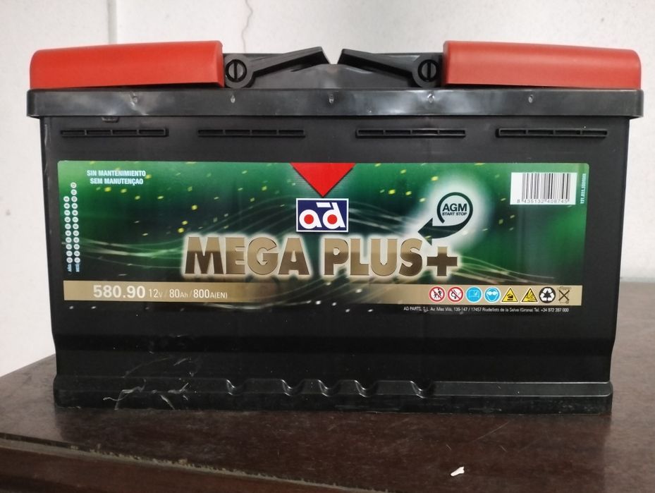 Bateria Start-Stop AD MEGA PLUS + AGM 80AH
