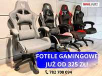 Krzesło obrotowe do biurka fotel gamingowy WELUR/TKANINA