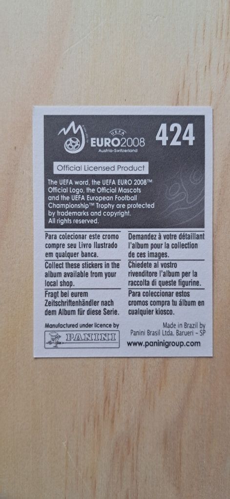 Cromo futebol de Xavi da Panini