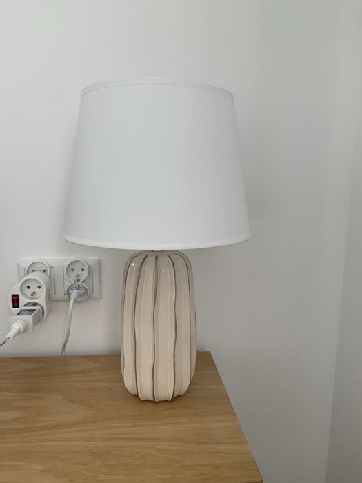 Lampki stołowe lampki nocne kremowe+Gratis lampa wisząca