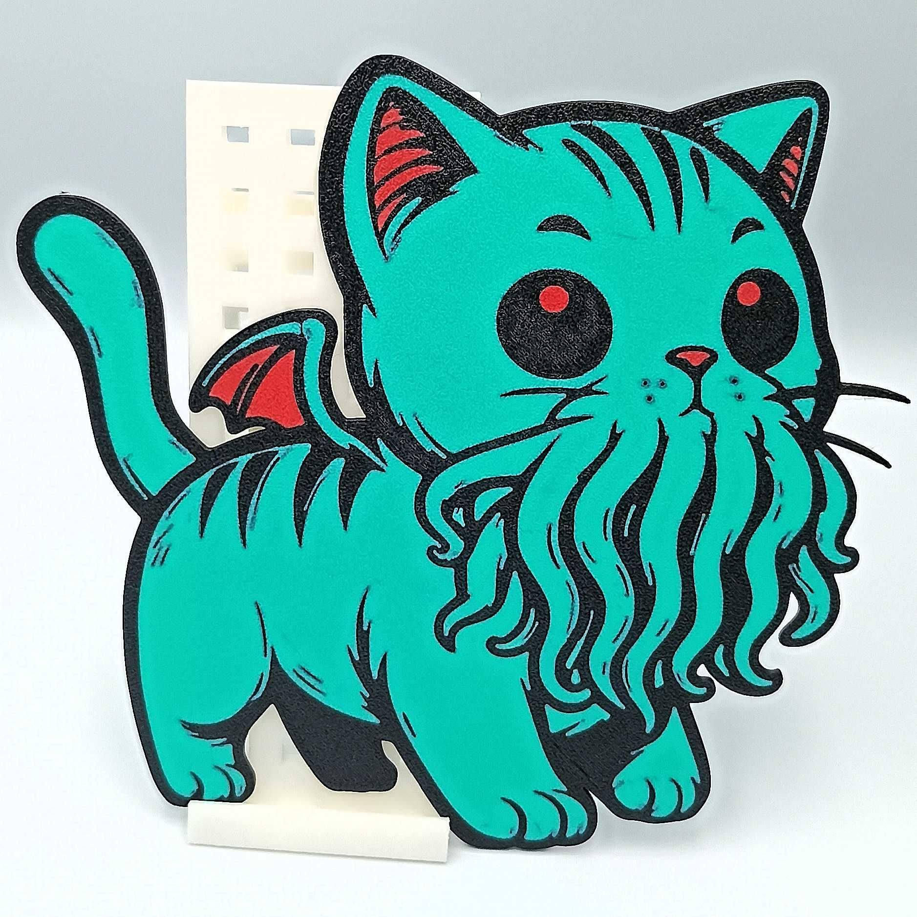 Kot Cthulhu - obraz figurka piękna dekoracja lub prezent