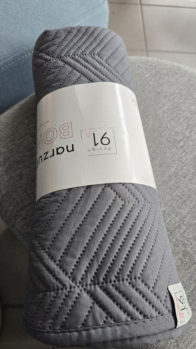 Narzuta na fotel szara 70x160