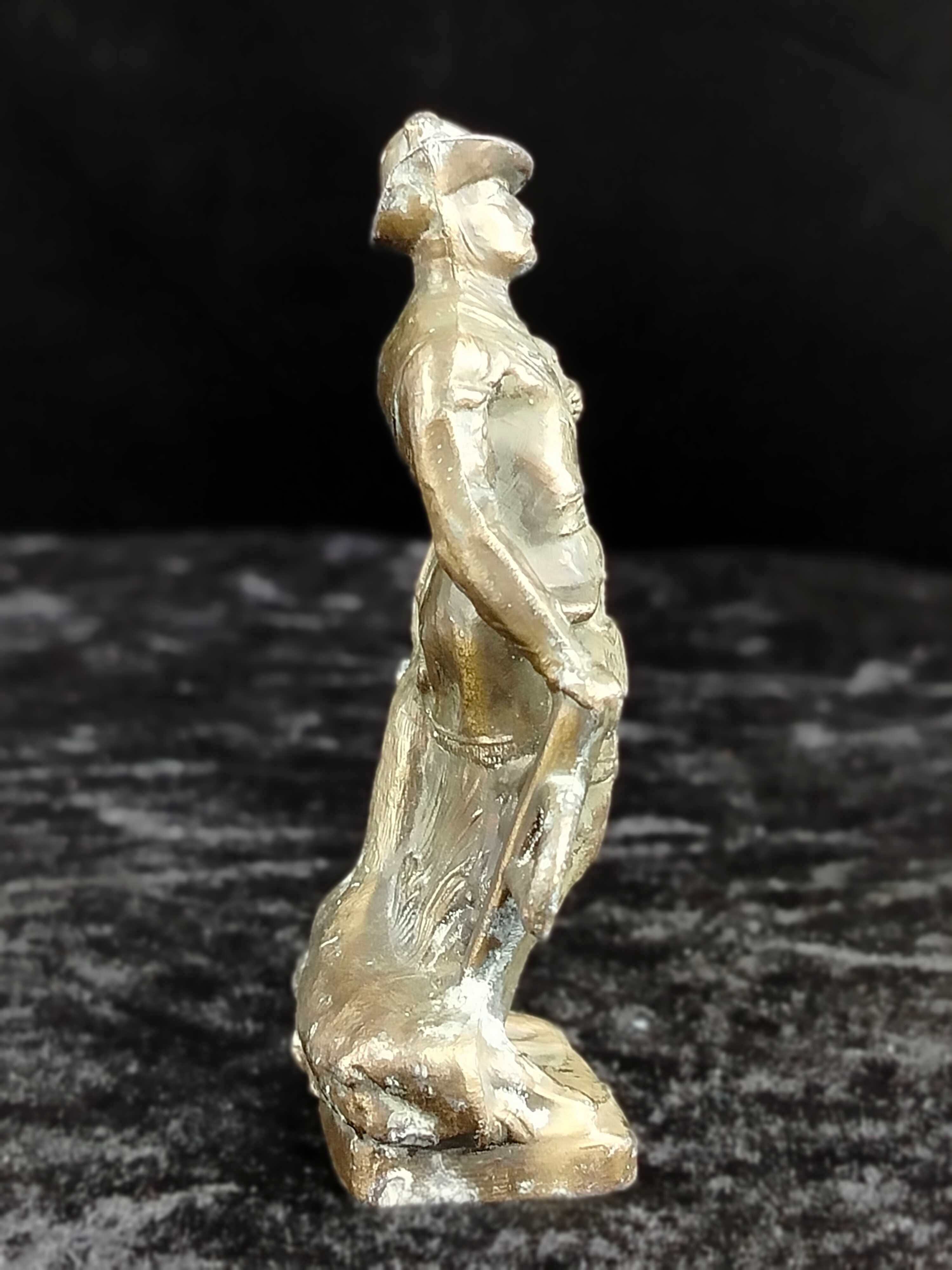 Święty Hubert mosiężna figurka