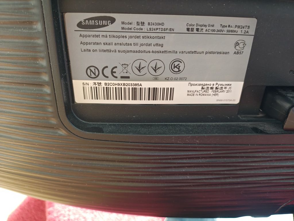 Monitor Samsung 24.Tuner tv.
