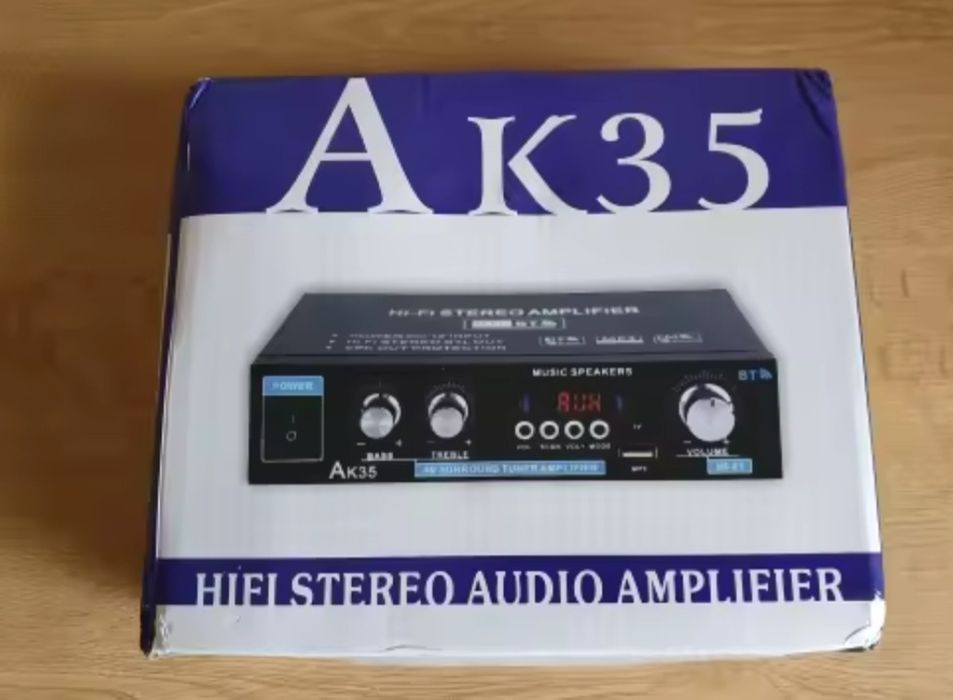 Wzmacniacz AK35 bluetooth radio zasilanie AC 220V DC 12V pilot