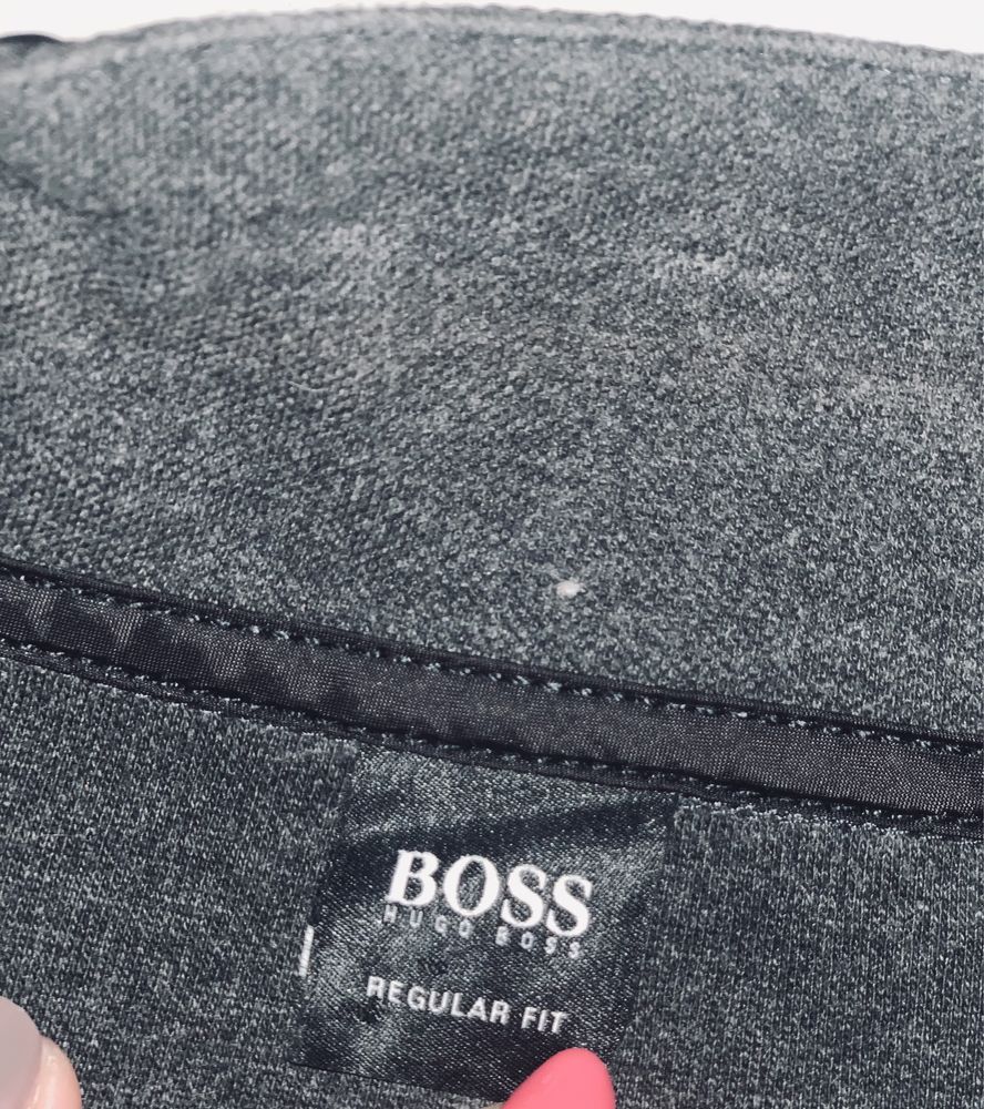 Hugo Boss grafit męska bluza r. L na stójce , extra stan, bawełna