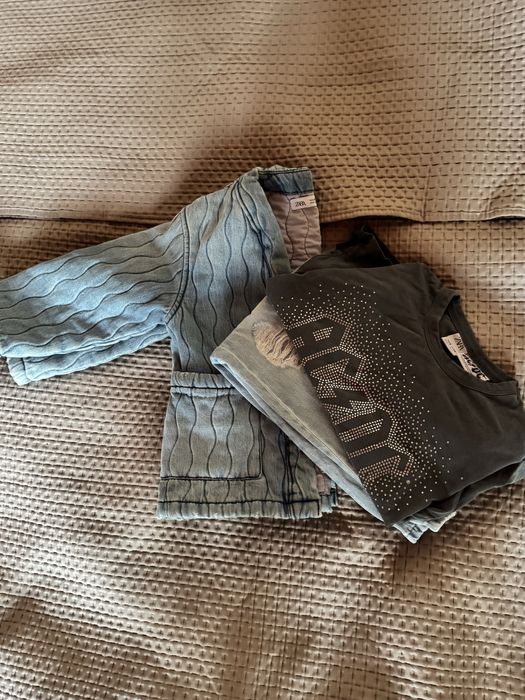 Комплект Zara 122 на дівчинку Куртка джинсова 122 zara
