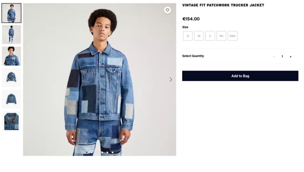 Куртка Levis Trucker Jacket Patchwork (Розмір L)