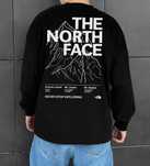 Чёрная белая кофта свитшот лонгслив the north face tnf тнф big logo