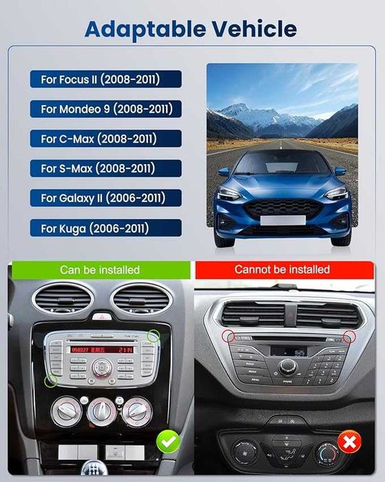 Carplay Hikity SH3AM5Hi Focus II mk2 Mondeo S-Max C-Max Galaxy Kuga
