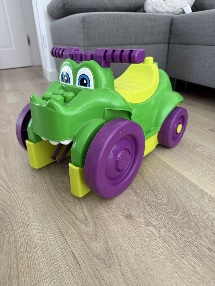 Fisher Price Mega Blocks jezdzik krokodyl + zestaw dodatkowych klocków