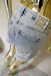 D-she mega szorty jeansowe spodenki z mankietem logowane M-L