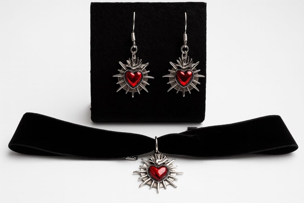 Zestaw kolczyki i choker