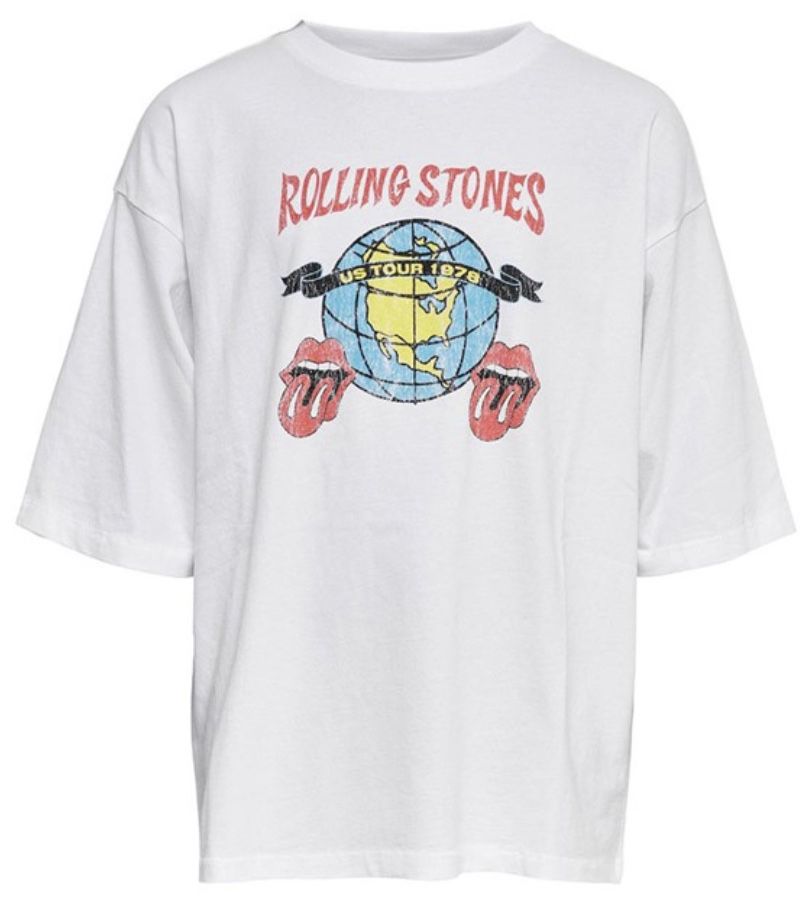 Only Chłopięce Rolling Stone T-shirty Biały Rozmiar 170/176