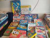 Coleção de jogos didaticos, jogos de tabuleiro e puzzles