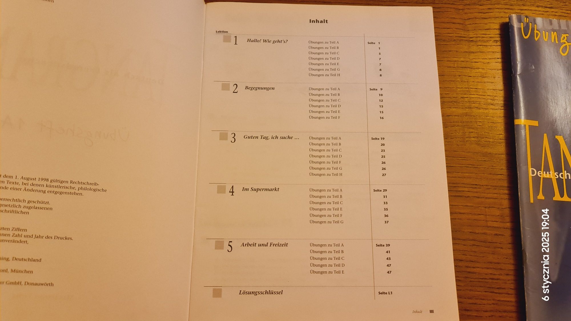 Tangram Deutsch als Fremdsprache. 1A + 1B