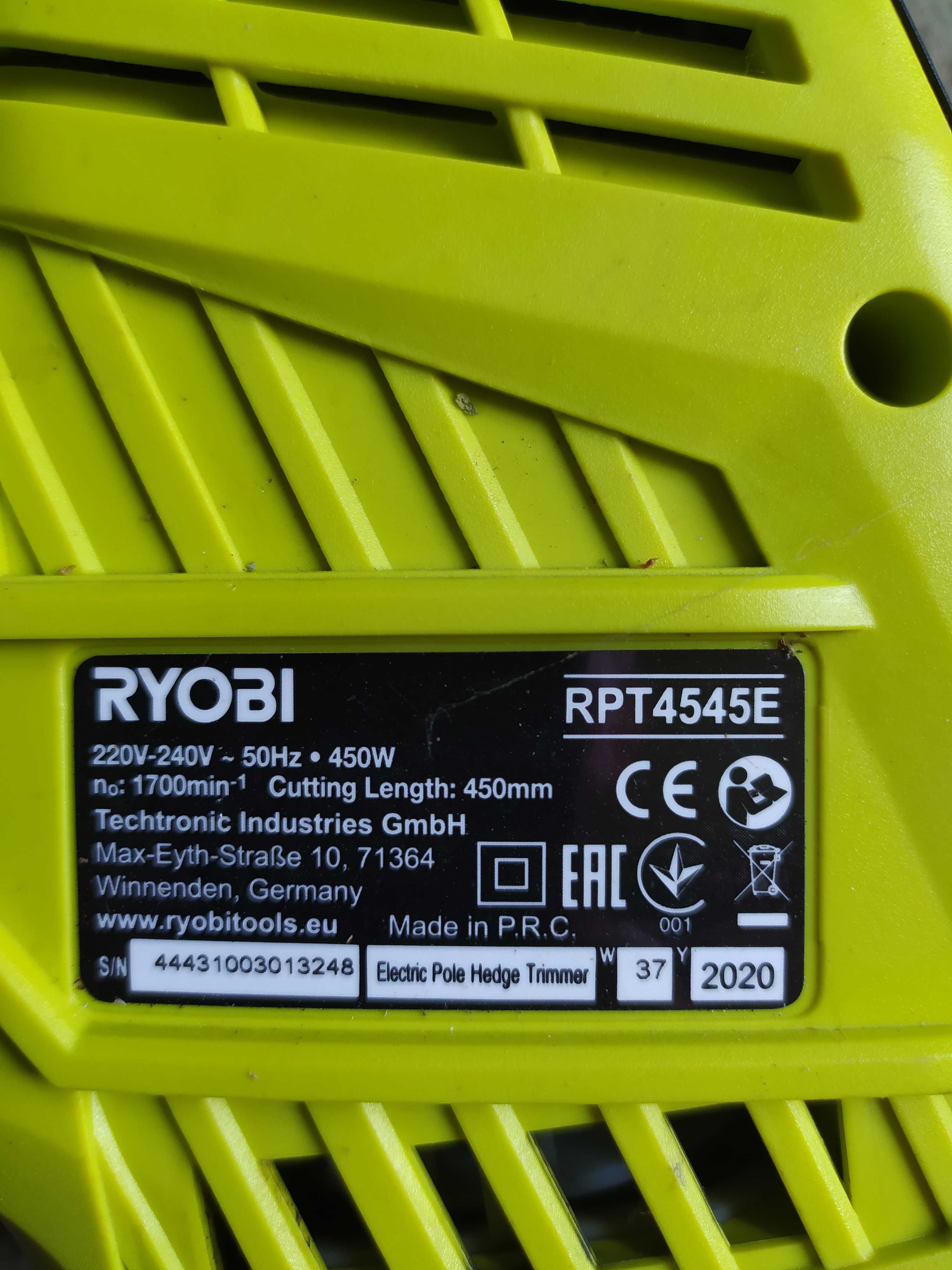 Nozyce do zywoplotu ryobi rpt4545e