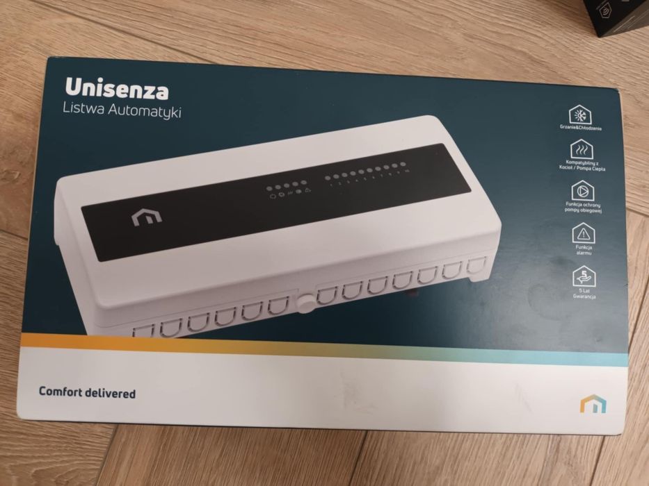 10 szt Termostat Unisenza WiFi 230V + listwa automatyki