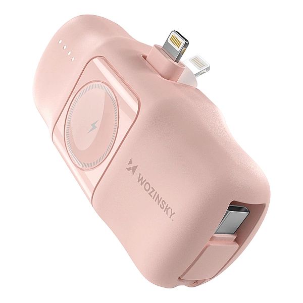 Mini powerbank Wozinsky WF16-YLS 5000mAh 15W Lightning z wbudowanym ka