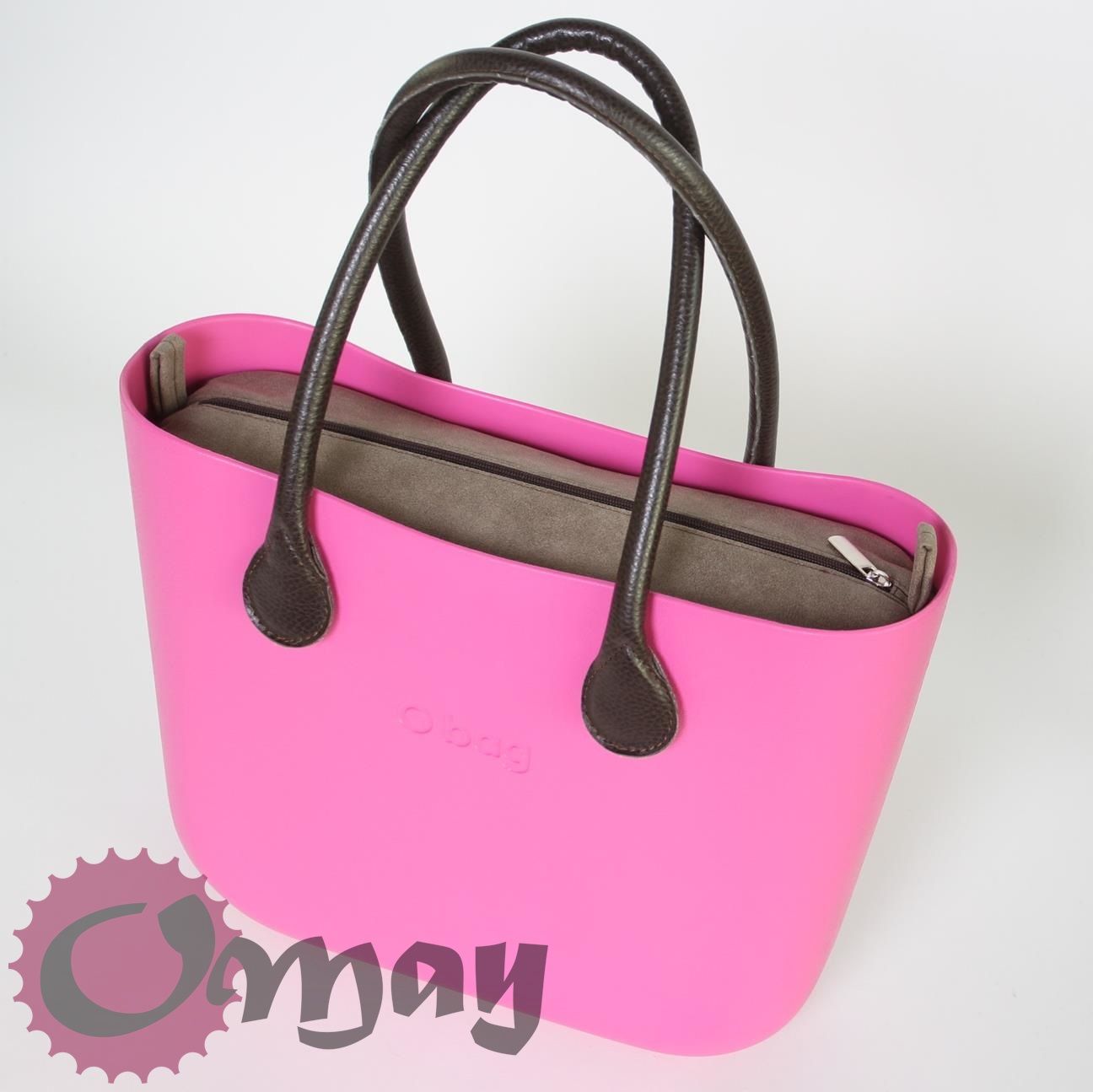 Efektowny organizer OBAG STANDARD ekoskóra brązowa 2 kieszenie OMAY.pl