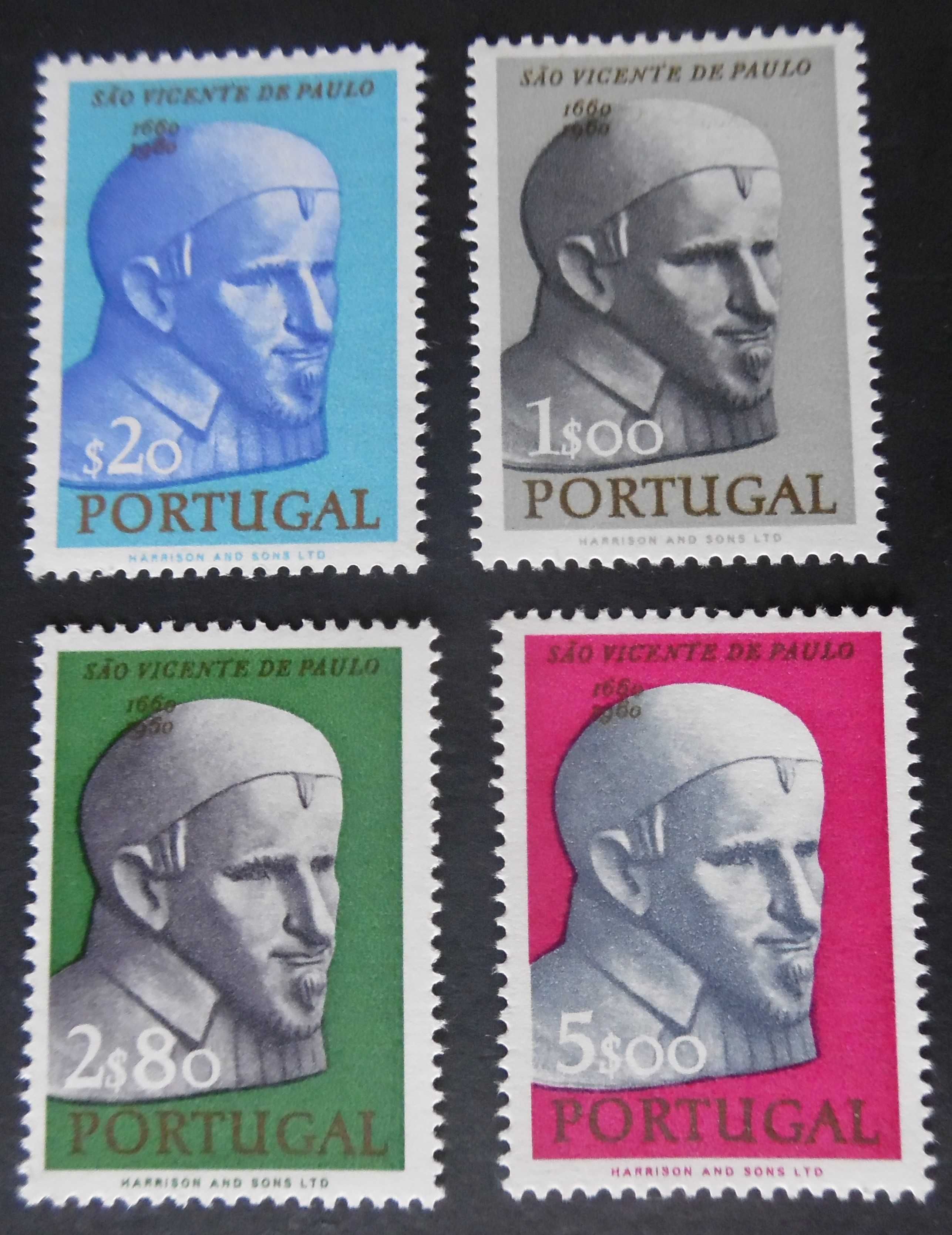 Selos Portugal 1963-S. Vicente Paulo Completo Novos Soberbos