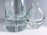 Zestaw dwóch wazonów KROSNO, szkło bezbarwne