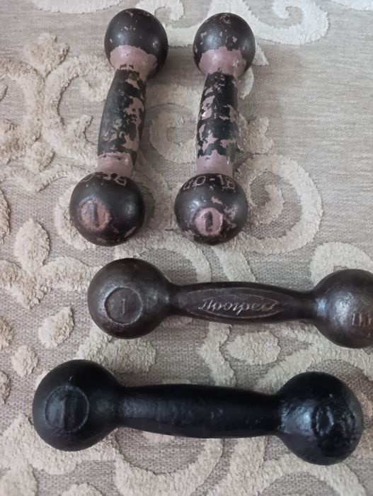 Гантелі литі пара по 1 кг, пара по 3кг