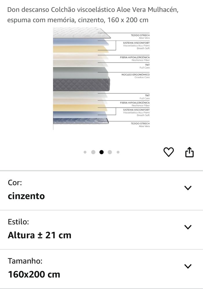 Colchao viscoelastico da Don Colchon