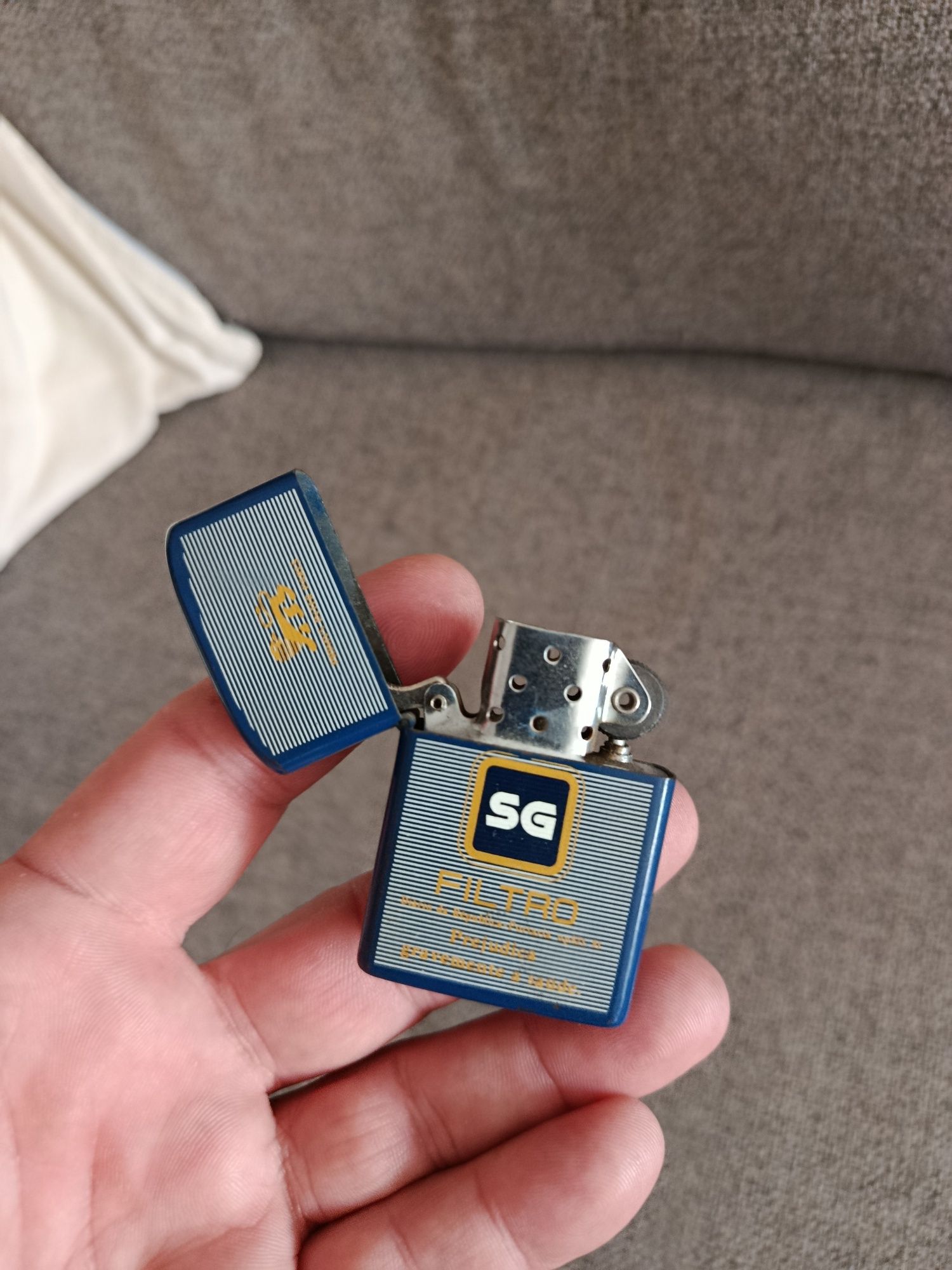 Isqueiro estilo Zippo - SG Filtro - Vintage