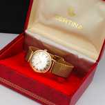 CERTINA NEW ART zegarek męski VINTAGE 1965 lite ZŁOTO 14K / 585 + BOX