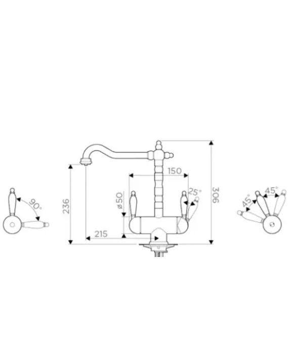 Кухонний змішувач з підключенням до фільтра для води.