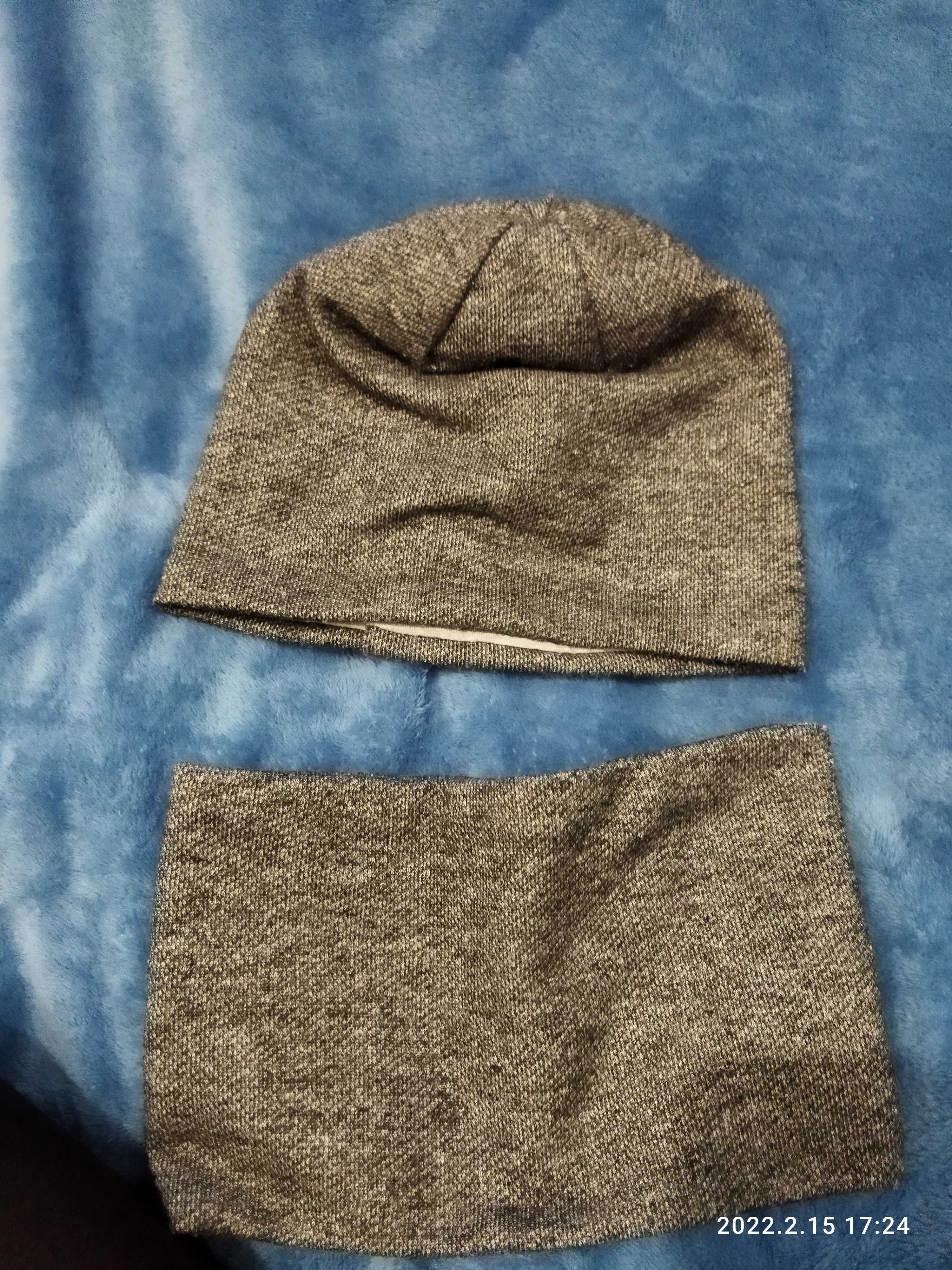 шапка зимова з шарфом