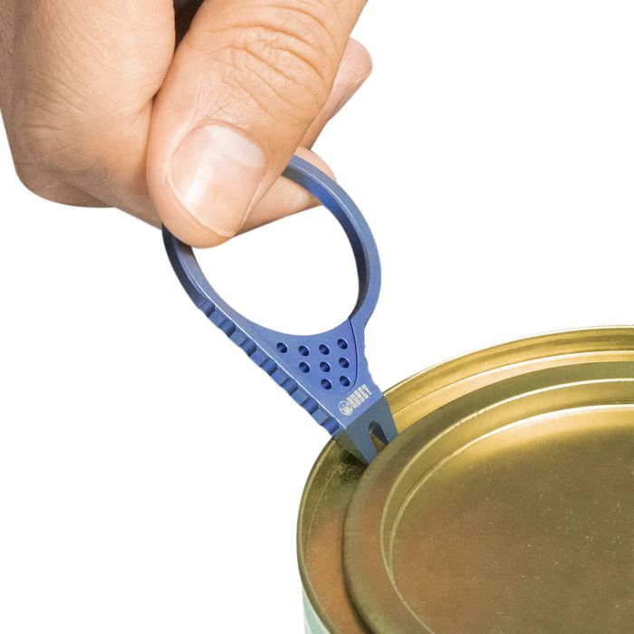 MultiTool Kubey Finger Ring Pry Bar Blue Titanium by Kot Knives