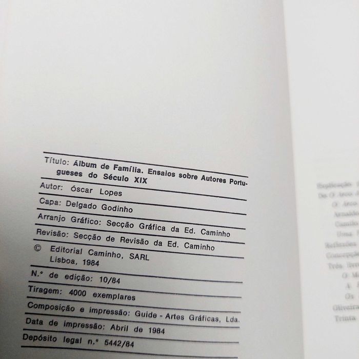 Álbum de família, Óscar Lopes