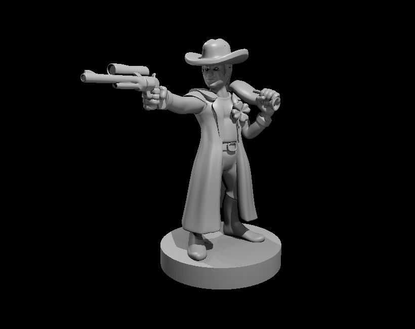 Miniaturas Aventureiros RPG Impressos em 3D - Classe: Gunslinger