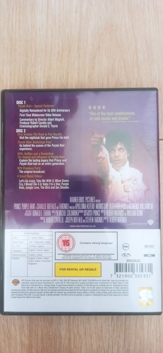 Purple Rain dvd wydanie specjalne 2 dvd