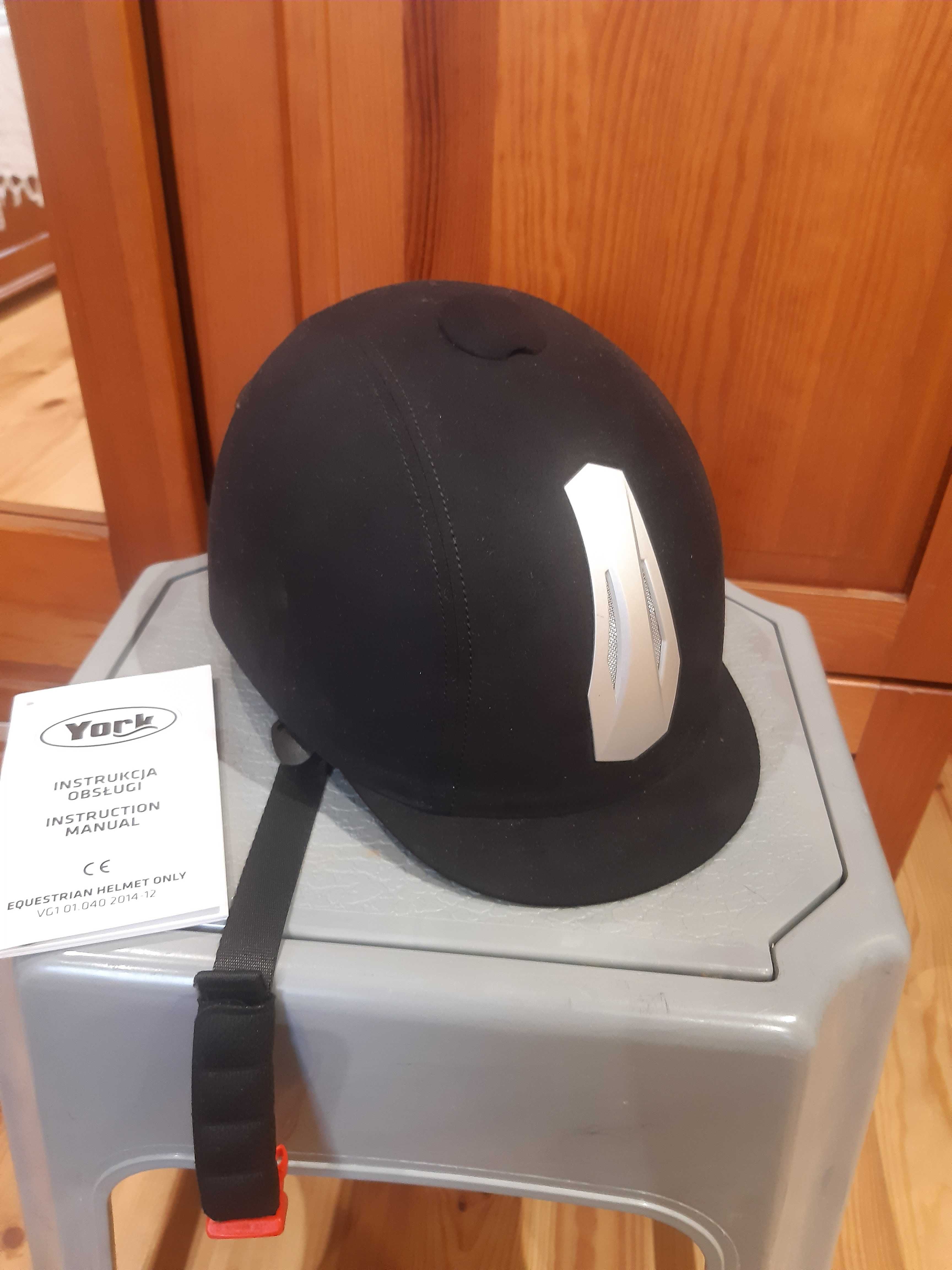 Kask Toczek do jazdy konnej rozmiar 52-54 czarny uniwersalny