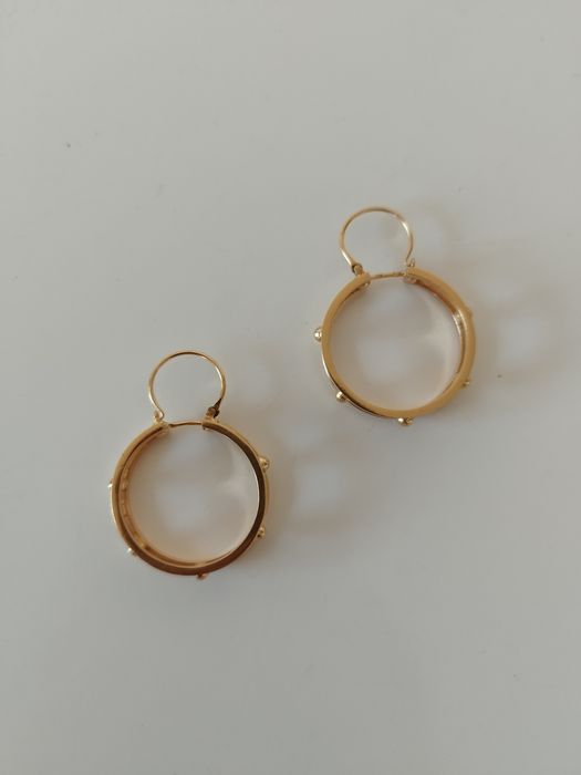 Argolas em ouro de 19,2kt