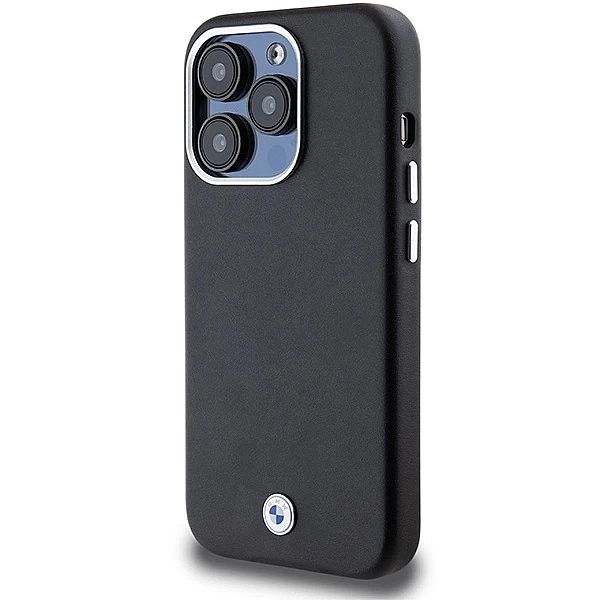 Etui BMW Signature Wrapped Metal MagSafe na iPhone 14 Pro - czarne