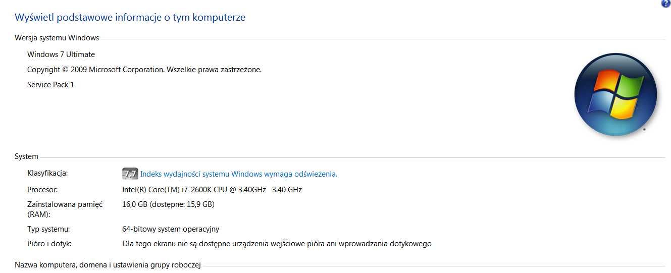 Komputer stacjonarny i7-2600K/GTX-970/16GB/