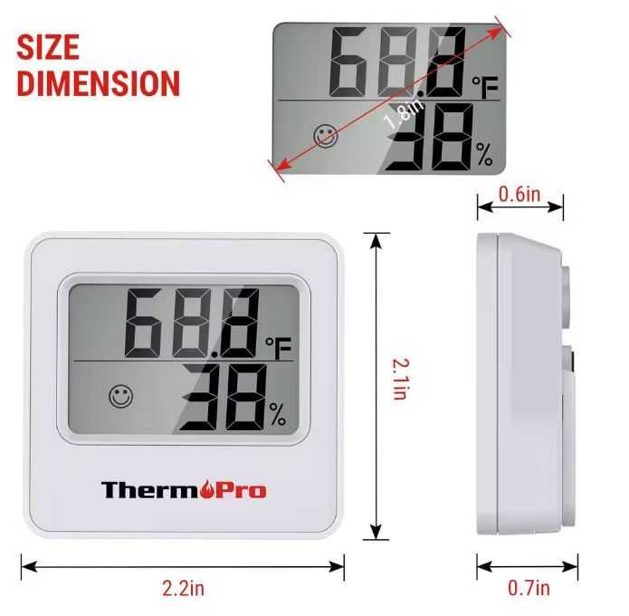 ZESTAW 3 SZTUK ThermoPro TP157-3 higrometr cyfrowy termometr białe