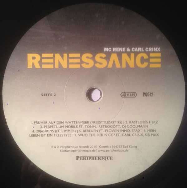 MC Rene & Carl Crinx ‎– Renessance