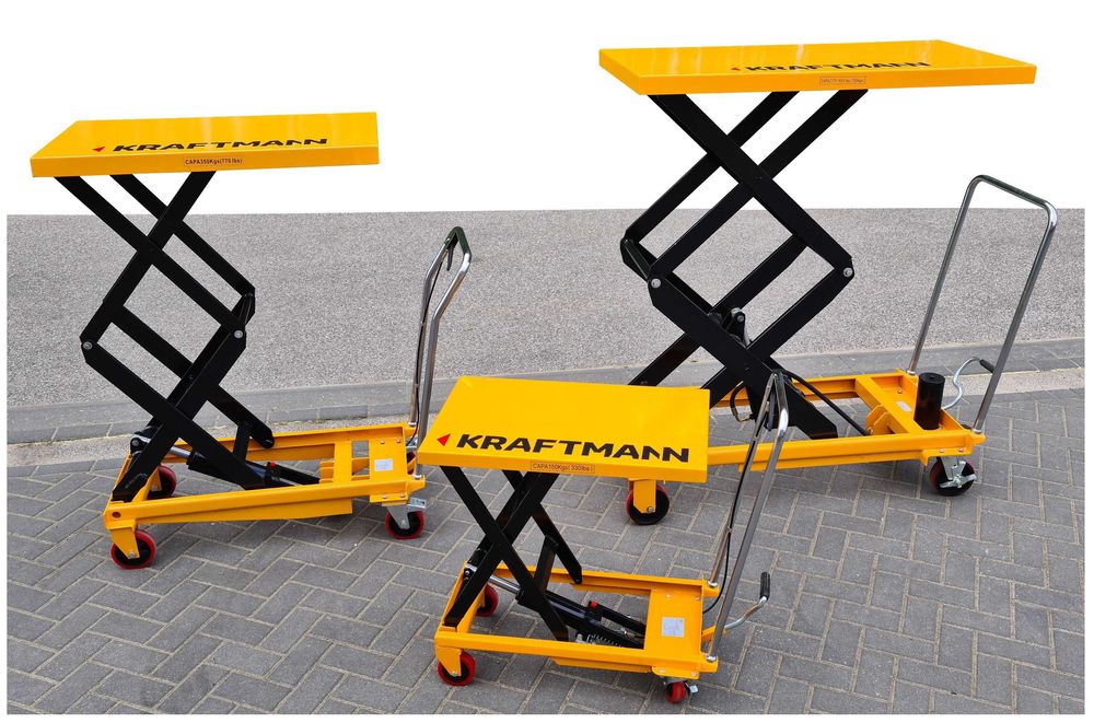 WÓZEK Nożycowy platformowy PODNOŚNY STÓŁ hydrauliczny 100x51cm 750kg