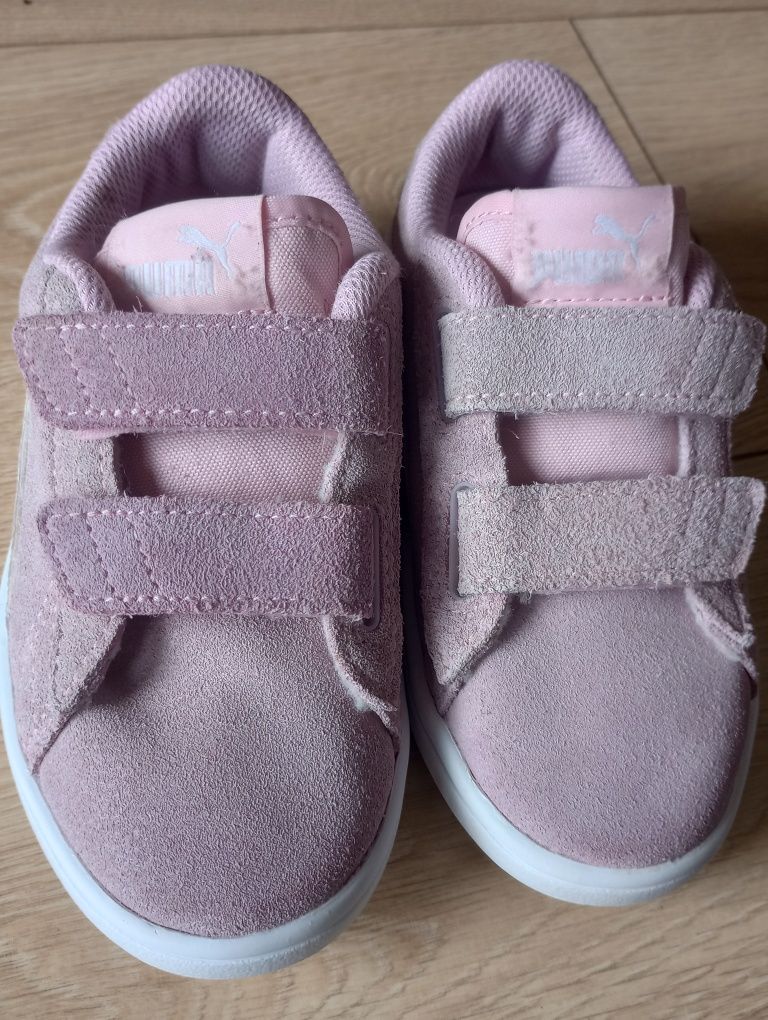 Buty zamszowe puma 28 pudrowy róż